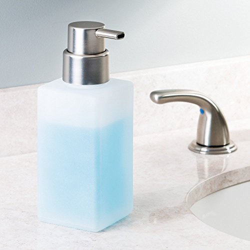 InterDesign 70564EU Casilla Schaumseifenspender aus Glas für Küche, Badezimmer, mattiert/gebürstet, 7.4676 x 6.8326 x 18.8214 cm - 2