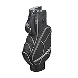 Lieferumfang: 1x Wilson Staff Golftasche, Mit Regenhaube und Schultergurt, Farbe: schwarz/silber