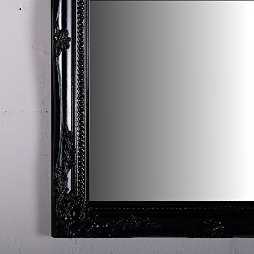 FACETTENSPIEGEL mit BAROCK HOLZRAHMEN | 37x47cm von XTRADEFACTORY| Wandspiegel Antik-Look | schwarz - 4