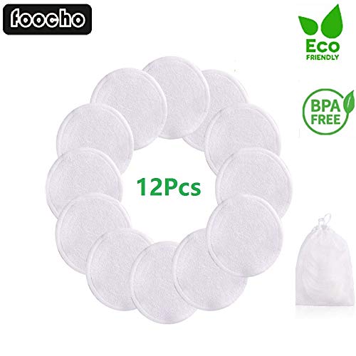 Discos Desmaquillantes, Lavables y Reutilizables en Bambú con Bolsa de Lavandería Aptos Para Todo Tipo de Pieles(12Pcs)