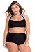 Produktbild Loveours Hohe Taille Große Größen Strand Strappy bandeau Zweiteilige Bikini Schwarz (XXL)