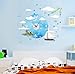 Produktbild KaiXINSun Wandaufkleber Meer Segeln Kreative Uhr Aufkleber Cartoon Vergnügungspark Wohnzimmer Schlafzimmer Kindergarten Schlafsaal DIY Dekorative Wandbild 30X90 cm