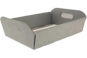 CNG FLORIST CUNDRIES Hamper Box Cardboard Tray Silver 4597