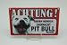 Produktbild PIT BULL PITBULL- Tierwarnschild - VORSICHT Tier Warnschild 20x12 cm Hund Hunde Schild 34