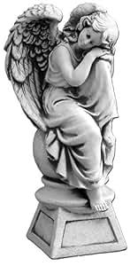 FABRIQ Skulptur 'gefallener Engel Mit Erdkugel' – Aus Steinguss, Frostbeständig, Für Garten & Terrasse