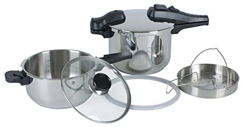 Schnellkochtopf, Kochtopf, Druckkochtopf - Induktion - 6 und 3 Liter - mit Induktionsboden aus Edelstahl