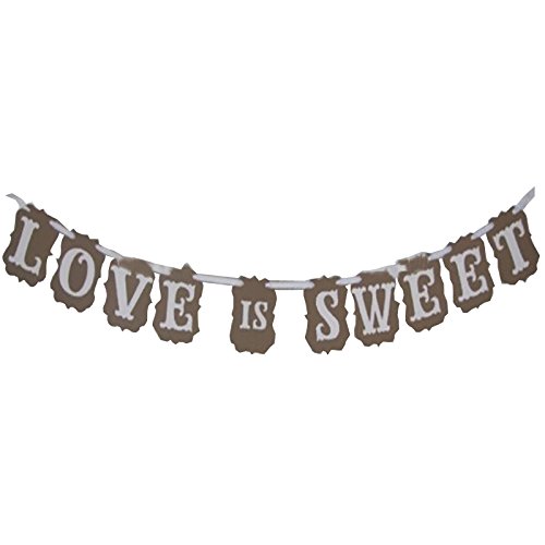 e-muse Love is Sweet Bunting Banner for Wedding Anniversary Celebration Parties 11x15cm