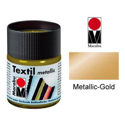 Marabu Textilfarbe Metallic, 50ml, Metallic-Gold, - CMK171405784