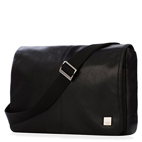 Knomo Kinsale Weichleder Cross Body Messenger Bag 33 cm (13 Zoll) schwarz - 2