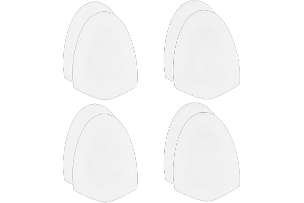 OLYCRAFT 4 par ersättning bowlingsko glidsula vit sula bowling tillbehör självhäftande sulor bowlings accessoarer bowlings skor glider halkfria skor dynor för män kvinnor sportsko