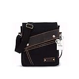 Eigenschaften: sehr schlichtes Design Messenger Bag, jedes Alter ist geeignet für den Gebrauch, kann als Alltagstasche Freizeit oder Reisetasche verwendet werden. Diese Schultertasche kann für den täglichen Gebrauch verwendet werden: A4-Papier, kann ein 29,5 cm (11,6 Zoll) Notizblock, Telefonstift und Regenschirm halten, kann auch kleine Dinge verstauen.