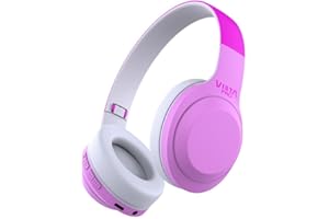 Vieta Pro Auriculares Diadema Infantiles niña Kids 2 (Bluetooth inalámbricos, Radio FM, micrófono Integrado, Entrada Auxiliar, Reproductor Micro SD, Plegables, autonomía 15 Horas)
