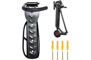 auvstar Soporte Patinete Pared,Scooter eléctrico Colgador Pared,Acero Montaje en Pared Scooter Eléctrico Soporte para Xiaomi M365/Pro,Durable Antideslizante，Ahorra Espacio, Carga MAX de 30 kg