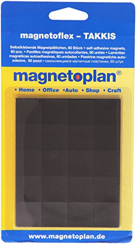 Magnetoplan 15502 - Laminitas magn  ticas autoadhesivas  60 unidades 