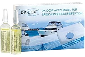 DK-Dox Aktiv Mobil, Trinkwasserdesinfektion, 6 Ampullen, für 1200 l Wasser, beseitigt gefährliche Bakterien, Keimen, Viren und Pilze
