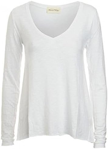 American Vintage Jacksonville Long Sleeve Tee in White LARGE