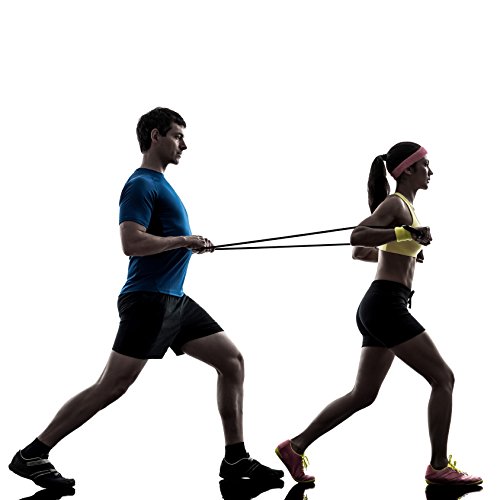 Widerstandsband-Set :: Beste Fitnessbänder für Fitnesstraining / Stretching / Workout Zuhause :: Trainingsbänder mit strapazierfähigen Schaum-Griffen, Fußschlaufen & Türanker :: Übungsbänder für Arme & Beine :: 100%-Geld-zurück-Garantie & lebenslange Gewährleistung - 4