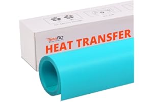 SanBiz Premium Heat Transfer Vinyl for Fabric - Single Roll (30cm x 5ft) Baby Blue HTV Vinyl, 11 Assorted Iron on Vinyl Colors - Easy to Cut and Weed HTV Vinyl Bundles for DIY Custom Designs