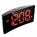 Produktbild PICTEK Digitaler Wecker, Digitaluhr, Reise Wecker, 5" LED-Display, Randlos Kurve,Dimmer, Snooze, 12/24 Anzeige, 3 Alarmtöne mit 2 Einstellbare Lautstärke, Naturgeräusche(ohne Adapter) -Rot
