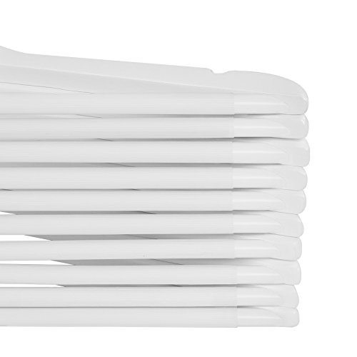 Songmics 50 x Kleiderbügel aus Ahornholz, mit Rockkerben und Hosensteg, 360 Grad drehbar, weiß CRW03W-50 - 4
