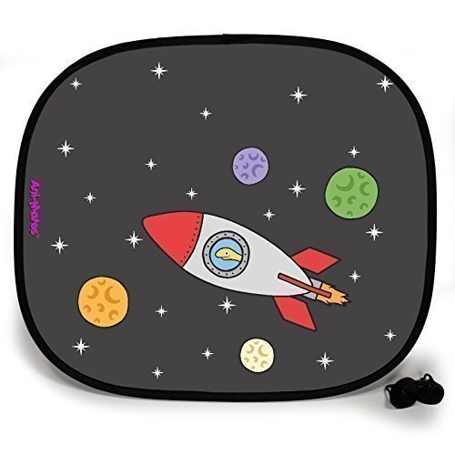 123t ANI-MATES DINO SPACESHIP PLAIN Baby/Child Vehicle Sunshade x 1