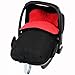 Universal Car Seat Footmuff to Fit All Car Seats - Red (Black / Red)