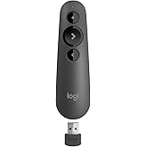 Logitech R500s sunucu, lazer sınıfı 1, Bluetooth ve USB i&ccedil;in, evrensel uyumlu, 20 metre menzil, yapılandırılabilir, 12 ay &ccedil;al
