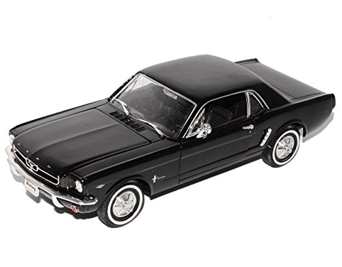 Ford Mustang I Schwarz Coupe 1/2 1964-1966 1/24 Welly Modell Auto mit oder ohne individiuellem Wunschkennzeichen