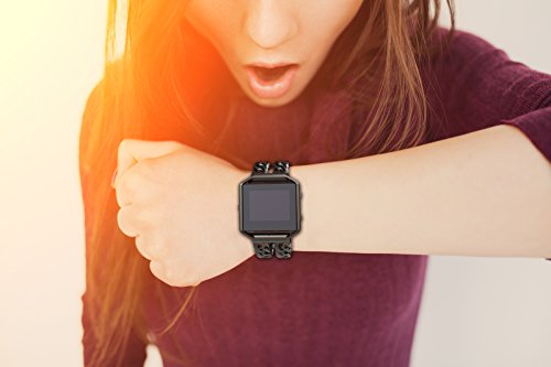 Wearlizer Ersatz Metal Armband mit Metallrahmen für Fitbit Blaze - 5