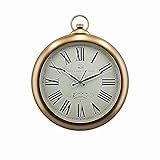 SMC 21.4-Zoll Silent Nicht-tickende Taschenuhren aus Kunststoff Dekorative Vintage-Stil römische Ziffer Uhr