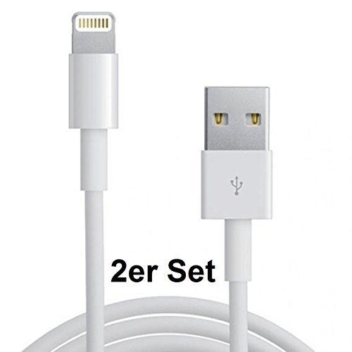 Lot de 2 c  bles chargeur USB Lightning pour iPhone7 7 Plus  iPhone 6 6 Plus  iPhone 6S 6S Plus iPhone 5 5s 5c 5se iPad Air iPad mini iPod 5 iPod nano