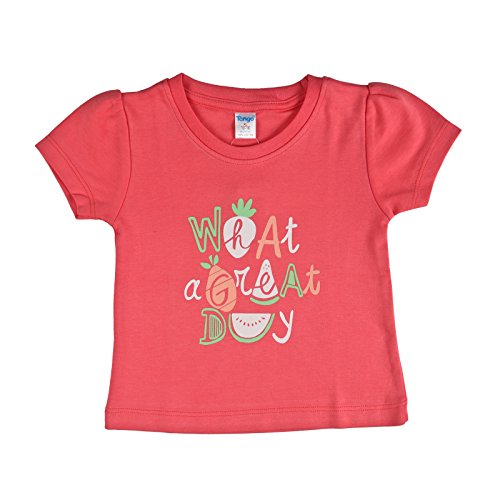 Toonyport Great Day Print Half Sleeves Kids Peach Tshirt 100% Cotton Fabric Boys Girls Size-M Age 6-12 Months RS.199 (67.00% Off) - Amazon