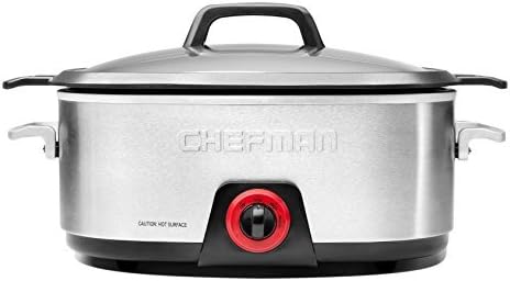 Chefman, Slow Cooker with Die-Cast Insert, Stainless Steel by RJ Brands