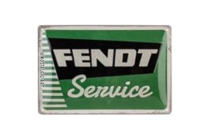 Nostalgic-Art Fendt – Service blaszana tabliczka w stylu retro, 20 x 30 cm, pomysł na prezent dla fanów traktorów, z metalu, design vintage