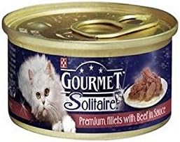 Gourmet Solitaire Cat Food with Beef Tin (85g)