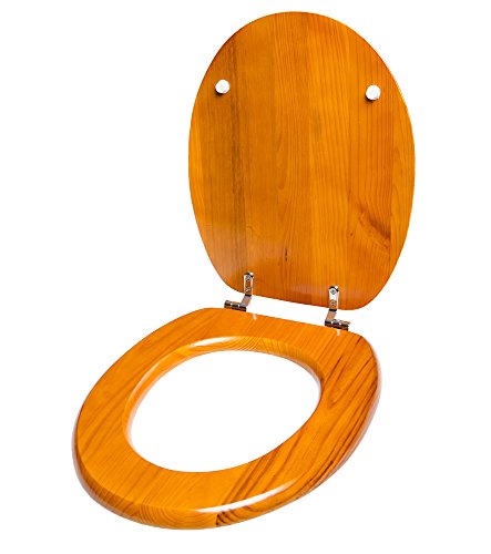 WC Sitz, hochwertige Oberfläche, einfache Montage, stabile Scharniere, Holz - 3