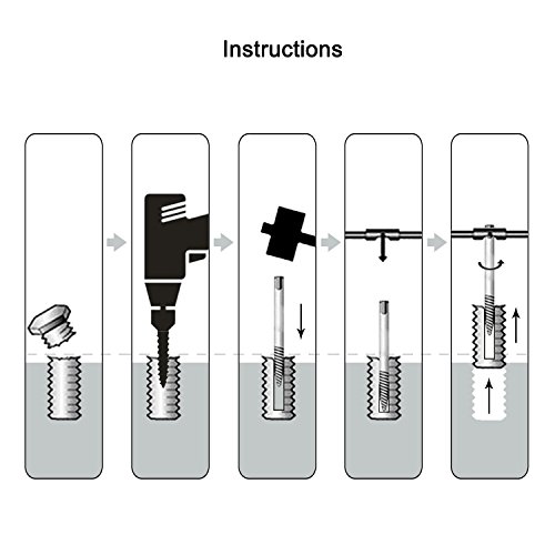 LESOLEIL Schraubenausdreher Screw Extractor Out Remover Stiftschraube Werkzeug 5 Pcs - 4