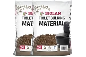Biolan Materiał do posypywania toalet składa się z torfu, włókien drzewnych i biowęgla, 2 szt