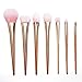 Vidlan 7Pcs Set Professional Make Up Blush Brushes (Rose Gold)