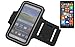 Produktbild K-S-Trade Für Nokia Lumia 930 Neopren Jogging Armband Sportarmband Oberarmband schwarz für Nokia Lumia 930 mit Reflektor Streifen. Fitness Lauf Armband