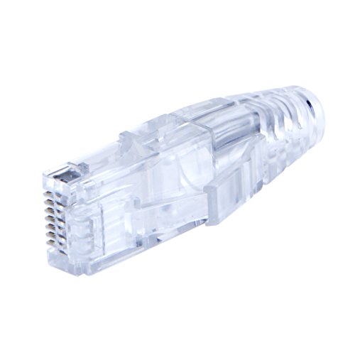 CableCreation 100-PACK Cat6a RJ45-Stecker mit Haube Stecker, Transparent - 4