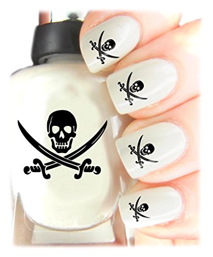 Easy to use, High Quality Nail Art Decal Stickers For Every Occasion! Ideal Christmas Present, Stocking Filler Skull and Cross Bones