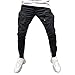 Produktbild Amphia - Herren Sporthose - Herren Persönliche Reißverschlusstasche Elastic Small-Foot Sporthose Pure Color Pant(Schwarz,XL)