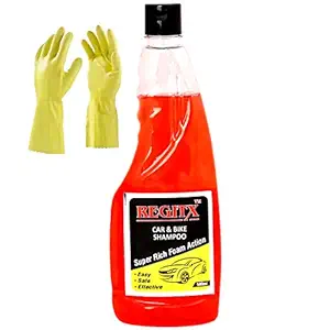 Regitx 500ml Car & Bike shampoo With Rubber Glove