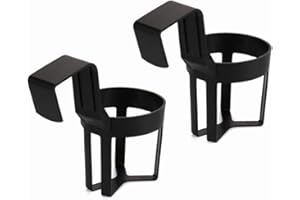 Voarge 2 Black Auto Car Vehicle Cup Stand, Plastic Car Water Cup holder Black Car Drink Stand Truck Seat Cup Holder for Bottle, Coffee,Thermos Cups,Beverage Cans