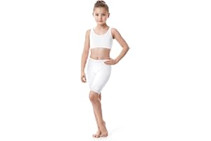 INSAFIANS Girls Nylon Shorts Cycling School Sports Dancing PE Stretchy Shorts Swimming Running Exercising