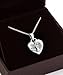 Sterling Silver necklace for Birth or Christening, featuring a small heart engraved with the words "Guardian Angel Protect Me" and an angel on the reverse.