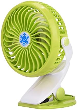 Battery/ USB Powered Fan Operated Clip Fan Mini Desk Fan Portable Hand Held Desk Fan (Green)