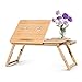 Produktbild Cozihoma Bambus Laptop Schreibtisch 5 niveles ajustables Diseño ergonomico Laptop Tablett Schreibtisch Jugar juegos/trabajar en la cama, Plegable Bambus Laptoptisch Betttisch