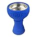 Price comparison product image Silicon Hookah Bowl with Stainless Steel Unbreakable No Odor for Shisha Accessories Charcoal Hose Moth Tips Flower Shape (Blue)